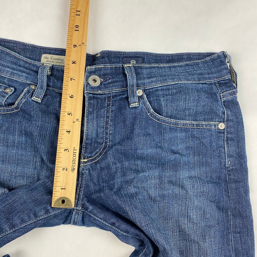 AG The Tomboy Relaxed Straight Crop Jeans Women's 28 Blue - Picture 9 of 14